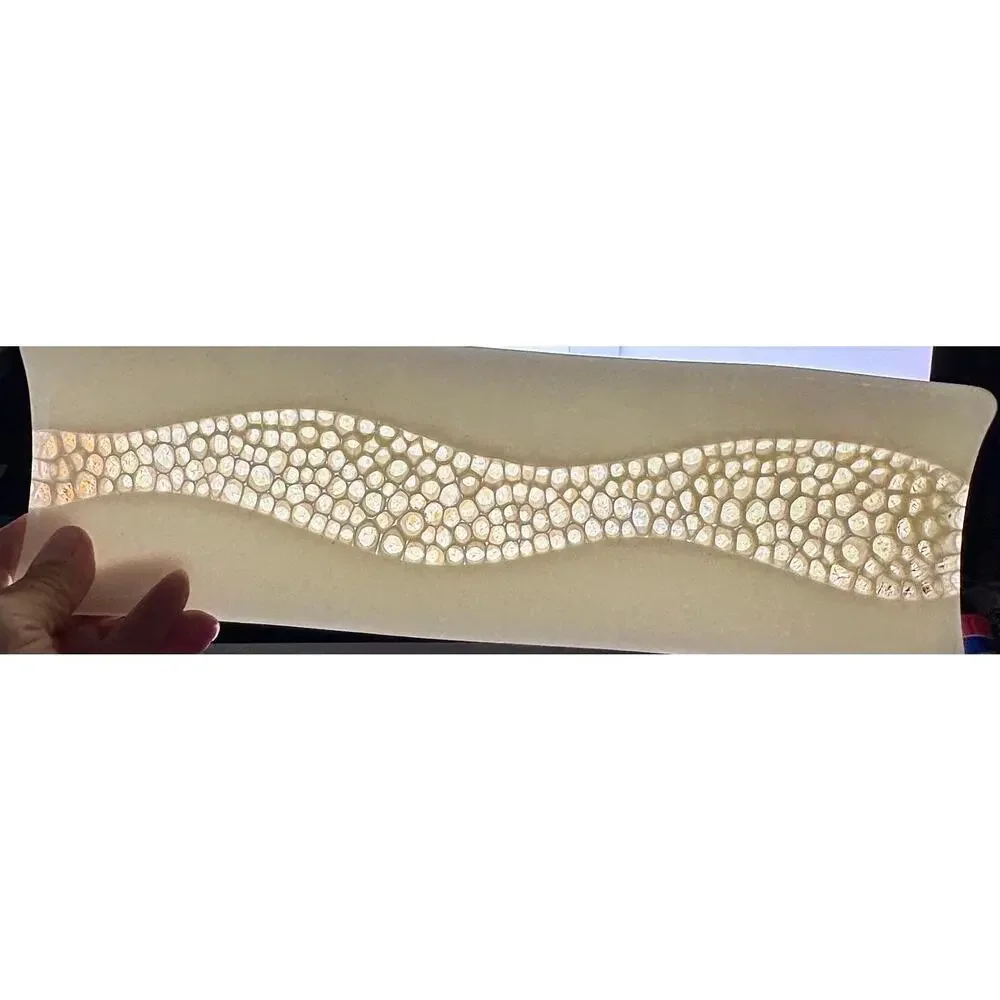 Christiane Karuna Santoro Studio Kiln-Formed Art Glass Channel Murini Plate